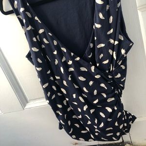 Boden deep V wrap sleeveless shirt